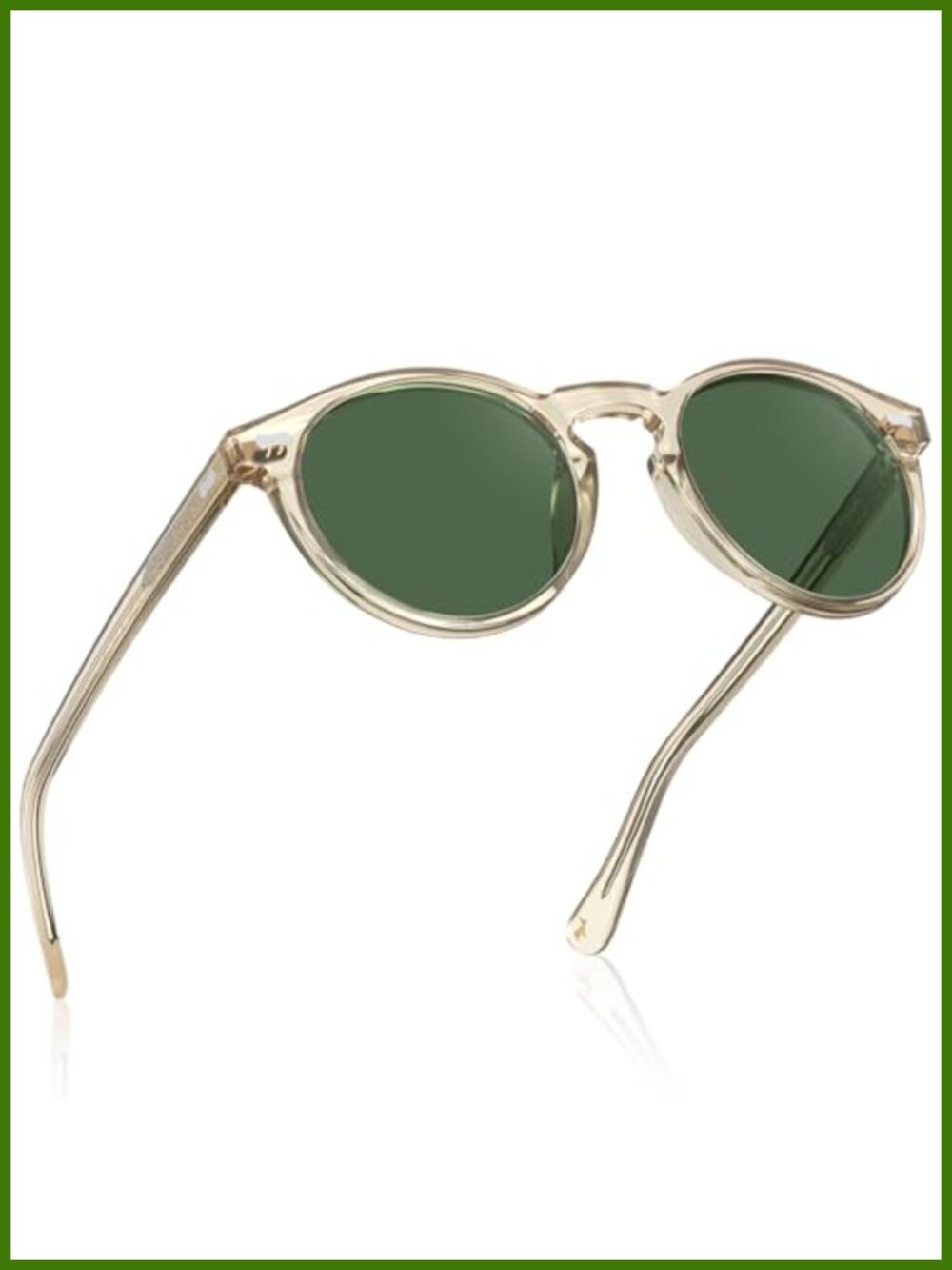 Polarized Retro Sunglasses UV400 Protection Acetate Frame Full Frame